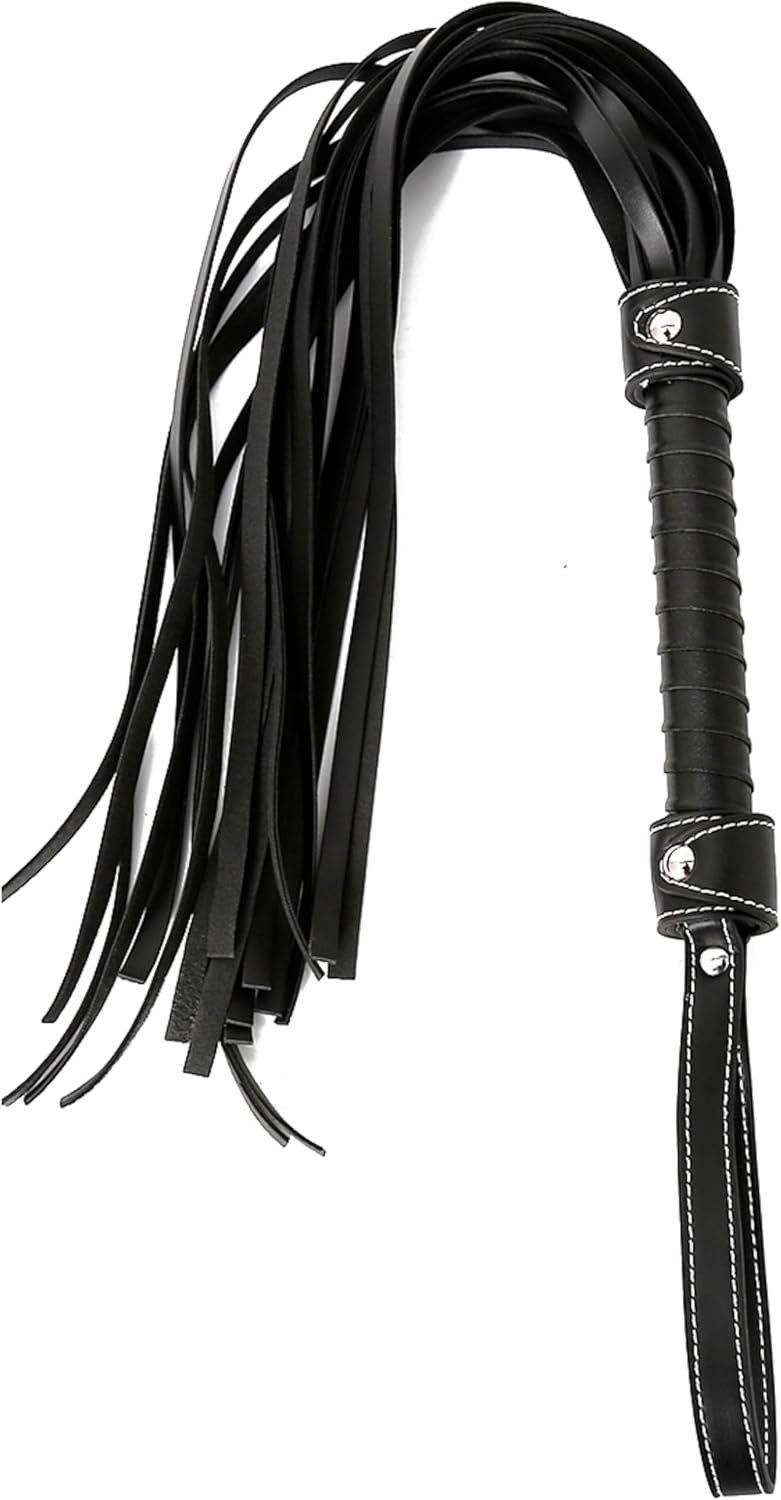 RIDIN Leather Crop 18" Faux Leather Whip 33" Equestrian Set - Leather Horse Riding Set - Horse Training Whip Play - Image 5
